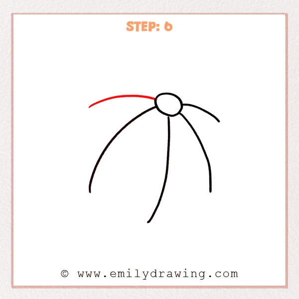 how to draw a beach ball - Step 6